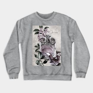 French vintage print perfume & rose quartz - je t'aime Crewneck Sweatshirt